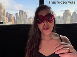 Ela's pink pussy tempts guys to fuck wildly in gangbang orgy closeup.