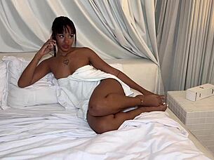 wanna see this gorgeous ebony get double penetrated with a toy deep inside