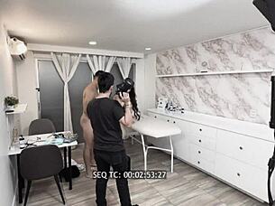 juan bustos spies karolin gomez riding cock backstage