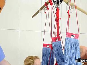 flirty cutie endures extreme anal therapy session