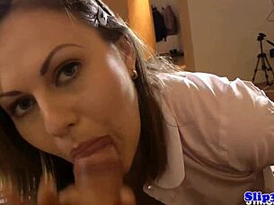 amateur babe grinds teasingly on british old man's cock