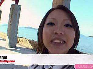 Chisa miyamae's risky public cock sucking explodes into juicy bedroom creampie pounding