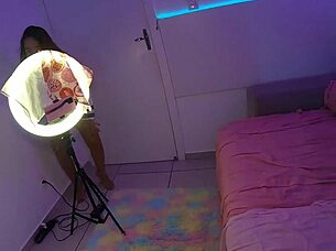 vizinha calls me to futuristic room where my cock destroys her juicy pussy?