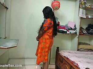 desi couple's hardcore homemade fuck ends in cumshot oops spilled it