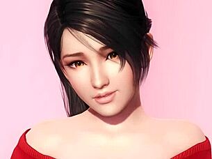 Momiji poses topless in panties teasing big ass close up