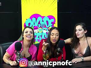 brazilian blowbang babe swallows monster cocks bukkake