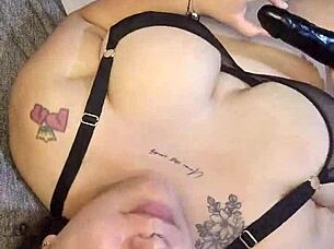 Thick Chubby Latina Slams Huge 9-Inch Toy Deep Inside!