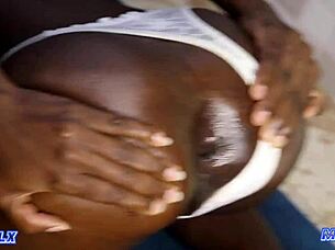 Petite African Homemade Anal Creampie in Bent Over Ass