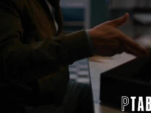 katie kush sucks tommy pistol's cock to save family biz taboo pov