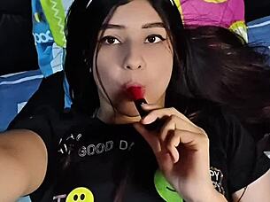 colombian actress sneaks steamy dildo play with teacher uniform panties