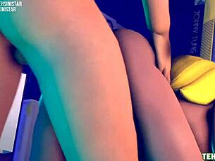 Peach's Big Tits And Ass Get Fucked Hard