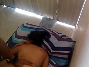 Latina Teen Sucks BBC Fucked Creampied Doggy