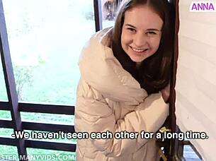 friend catches me pounding shaved pussy mid-fuck