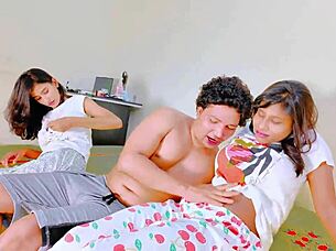 Uttaran20 Amateurs Suck Big Tits In Steamy Stepsisters Threesome Frenzy!