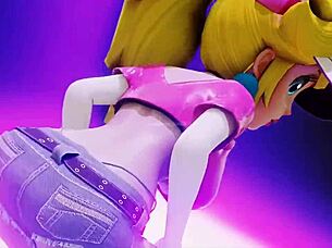 Peach's Big Tits And Ass Get Fucked Hard