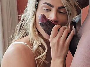 brazilian latina gives her big ass bareback to hung black stud creampie