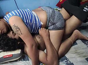 College Slut Cheats Licking Roommate's Muscular Boyfriend Ass