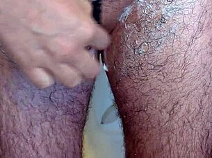 solo amateur shaves then masturbates homemade