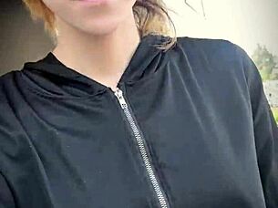 Wow, Lexi Faith's cute Asian ladyboy ass shines in outdoor stockings!