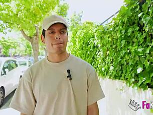 Our busty blonde bombshell craves that thick Latin cock right now!