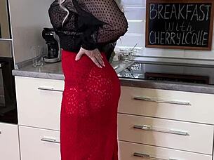 Cherrylcolle Serves Steamy Breakfast in Lingerie