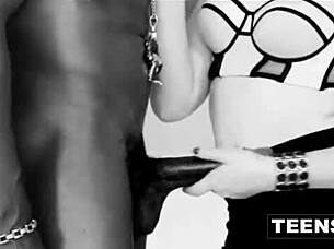 pretty teen izzy bell craves big monster cock handjob