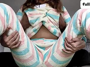 stop touching my tight pussy and petite tits already!