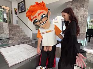 broomstick chloe foxxe rides huge cock wand to magical cumshot