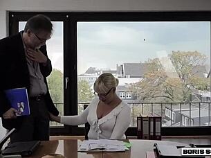 boris schwarz blonde secretary office slut fuck