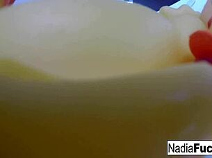 Sexy Nadia’s Bath Time Rubber Ducky Tit Tease!