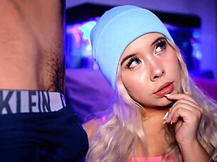 friend's cock hardens from my teasing playful strokes