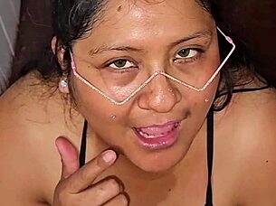 Chubby milf gulps thick cum milk load