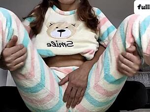 stop touching my tight pussy and petite tits already!