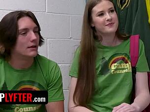 Camp Counselor's Shoplift Panic Turns to Wild Gangbang Fuck Frenzy!