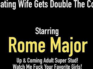 wife aria khaide orgasms on rome major's big black cock threesome