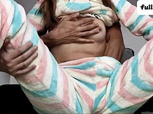 stop touching my tight pussy and petite tits already!