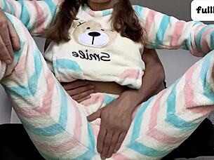 stop touching my tight pussy and petite tits already!