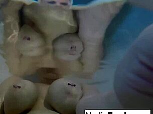 Sexy Nadia’s Bath Time Rubber Ducky Tit Tease!