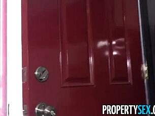 stunning real estate agent bends over for hardcore doggystyle pounding and cumshot in heels pov