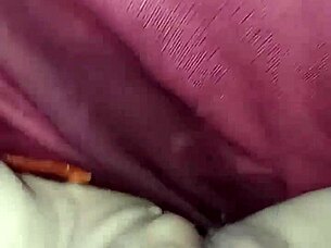 she warms her soaked pussy with hairdryer after piss play