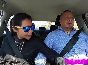 nataly roux casting from car to dungeon ends with explosive mouth cumshot