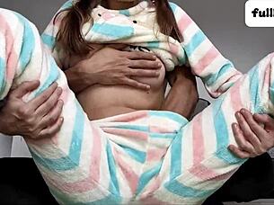 stop touching my tight pussy and petite tits already!