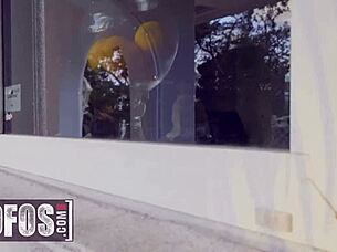 ryan keely in lingerie heels rides monster cock pov