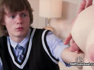 blonde milf housewife cougar takes monster cock anal