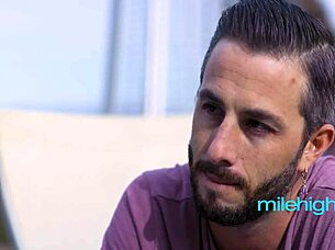 wife bounces huge natural tits during fuck making husband watch