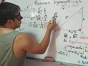 asian nerd student teacher trigonometry sex lesson