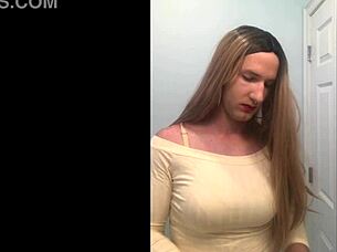 Watch my wild feminization into a sexy shemale slut