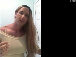 Watch my wild feminization into a sexy shemale slut