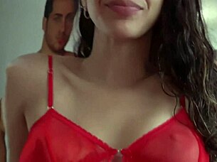 she kicks off her joi session squirting wildly all over that massive cock in lingerie