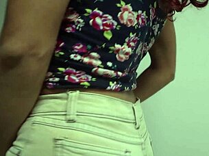 latina milf fingers to explosive squirt soaking her pants